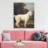 White Poodle in a Punt (door George Stubbs) Canvas Afdruk (Insitu (Woonkamer))