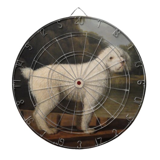 White Poodle in a Punt (door George Stubbs) Dartbord (Voorkant)