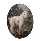White Poodle in a Punt (door George Stubbs) Dartbord (Voorkant Rechts)
