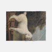 White Poodle in a Punt (door George Stubbs) Fleece Deken (Voorkant (Horizontaal))