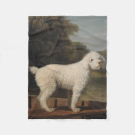 White Poodle in a Punt (door George Stubbs) Fleece Deken