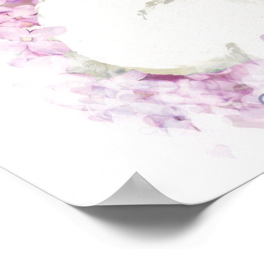 White Poodle in Lilacs Poster Print (Hoek)