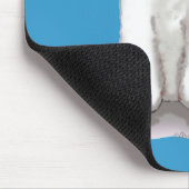 White poodle in Red Bows Portret Mousepad Muismat (Hoek)