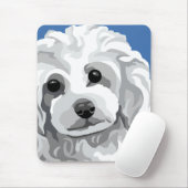 White Poodle Muismat (Met muis)