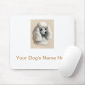 White Poodle Muismat (Met muis)