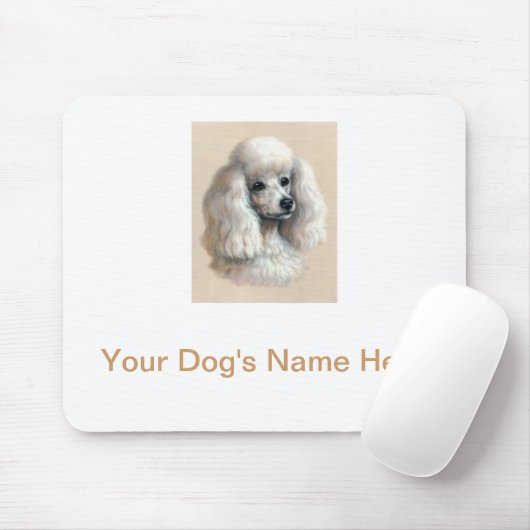 White Poodle Muismat (Met muis)