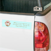 White Poodle Princess n roze rozen Bumpersticker (Op Truck)