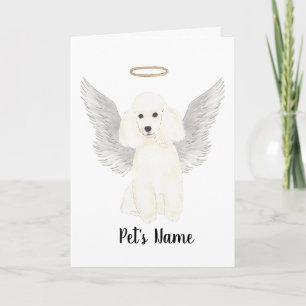 White Poodle Sympathy Memorial Bracelet Kaart