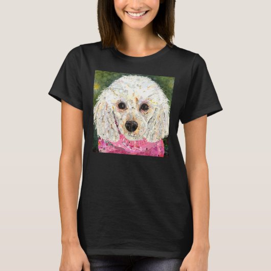 White Poodle T-shirt (Voorkant)