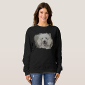 White Poodle Trui (Voorkant volledig)