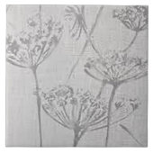 White Poofs of Fluff Ceramic Tegel Tegeltje (Voorkant)