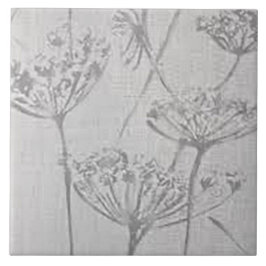 White Poofs of Fluff Ceramic Tegel Tegeltje