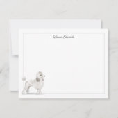 White poolgrijs rand - Aangepaste schrijfbenodigdh Notitiekaartje (Voorkant)