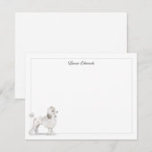 White poolgrijs rand - Aangepaste schrijfbenodigdh Notitiekaartje (Voorkant / Achterkant)