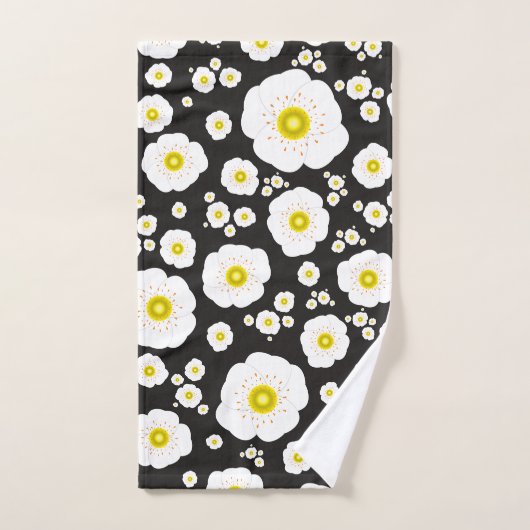 White Poppies Badhanddoek Set Bad Handdoek (Handdoek)