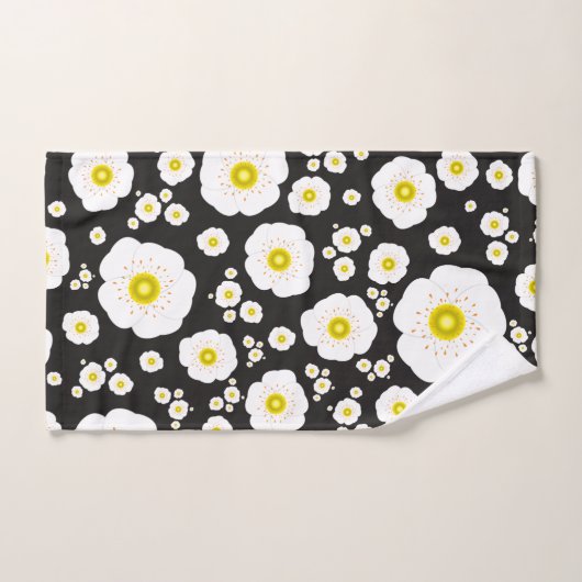 White Poppies Badhanddoek Set Bad Handdoek (Handdoek)