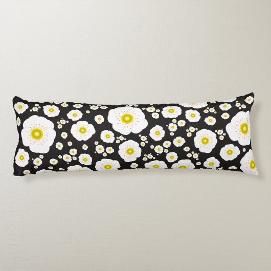 White Poppies Body Pillow Lichaamskussen (Achterkant)