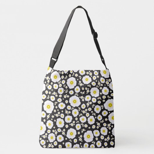 White Poppies Crossbody Bag (2 maten) Crossbody Tas (Achterkant)