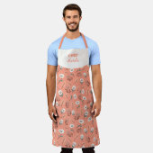 White Poppies Custom Name Apron Schort (Gedragen)