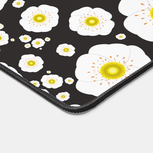 White Poppies Desk Mat (Hoek)