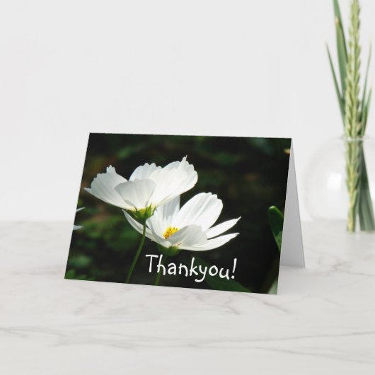 White Poppies Flowers Kaart (Voorkant)