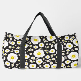 White Poppies Large Duffel Bag Plunjezak