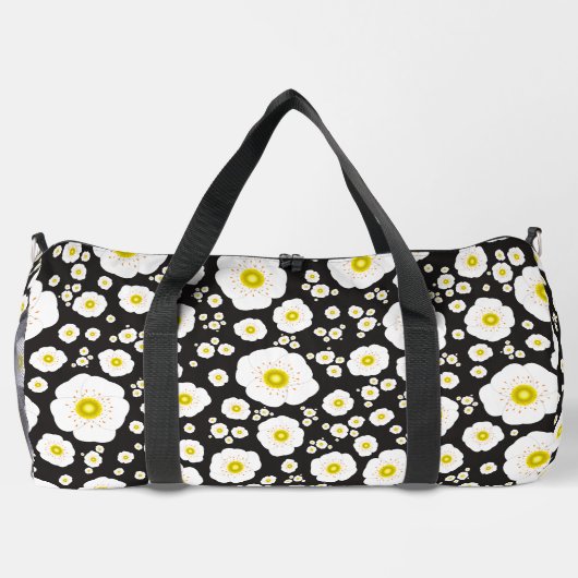 White Poppies Large Duffel Bag Plunjezak (Achterkant)