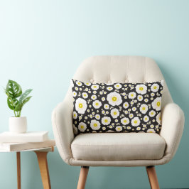 White Poppies Lumbar Pillow Kussen