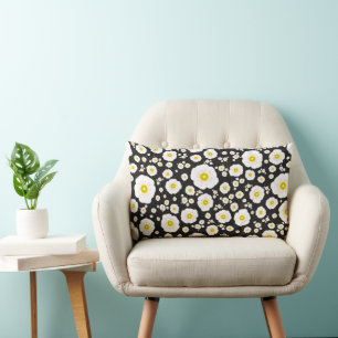 White Poppies Lumbar Pillow Kussen