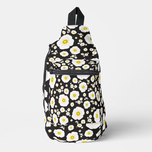 White Poppies Sling Bag (Voorkant)