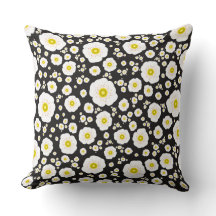 White Poppies Square Sierkussen