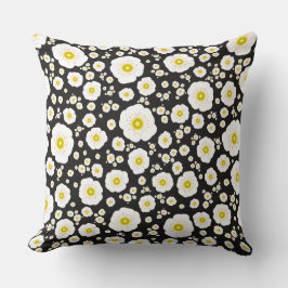 White Poppies Square Sierkussen