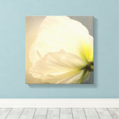 White Poppy Canvas Afdruk (Insitu (Houten vloer))