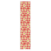 White Poppy Design Table Runner Korte Tafelloper (Voorkant)