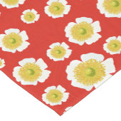 White Poppy Design Table Runner Korte Tafelloper (Hoek)