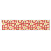 White Poppy Design Table Runner Korte Tafelloper (Horizontaal)