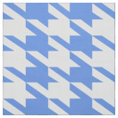 White & Poweder Blue Houndstooth Seamless Pattern Stof (Swatch)