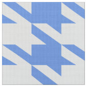 White & Poweder Blue Houndstooth Seamless Pattern Stof (Close Up)