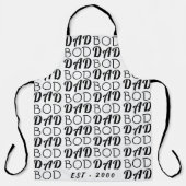 White Premium "DAD BOD" Y vaderdag Funky Fun Schort (Voorkant)