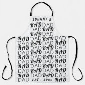 White Premium RAD DAD vaderdag Funky Fun Schort (Voorkant)