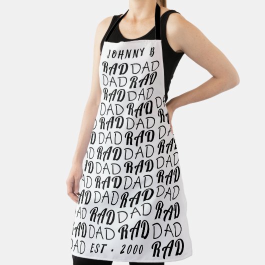 White Premium RAD DAD vaderdag Funky Fun Schort (Insitu)