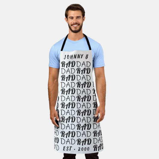 White Premium RAD DAD vaderdag Funky Fun Schort (Gedragen)