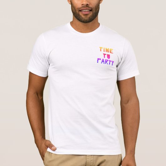 White Premium | Tijd van de Partij | Feestfeest T-shirt (Voorkant)