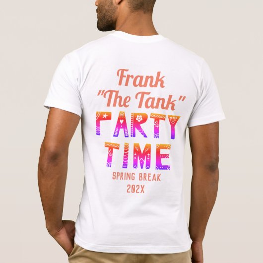 White Premium | Tijd van de Partij | Feestfeest T-shirt (Achterkant)