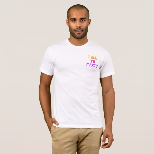 White Premium | Tijd van de Partij | Feestfeest T-shirt (Voorkant volledig)