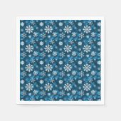 White Pretty Snowflakes On Winter Blue Background Servet (Voorkant)