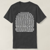 White prime numbers t-shirt (Design voorkant)