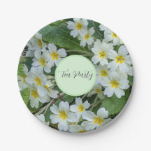 White Primroses Floral Tea Party