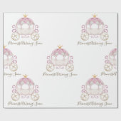 White Princess Carriage Aankomen Binnenkort Baby s Cadeaupapier (Vlak)