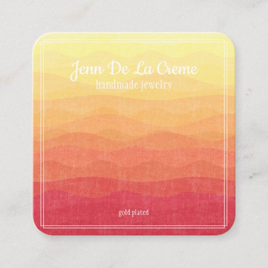 White Print Desert Sky Jewelry Display Contactkaartje (Voorkant)